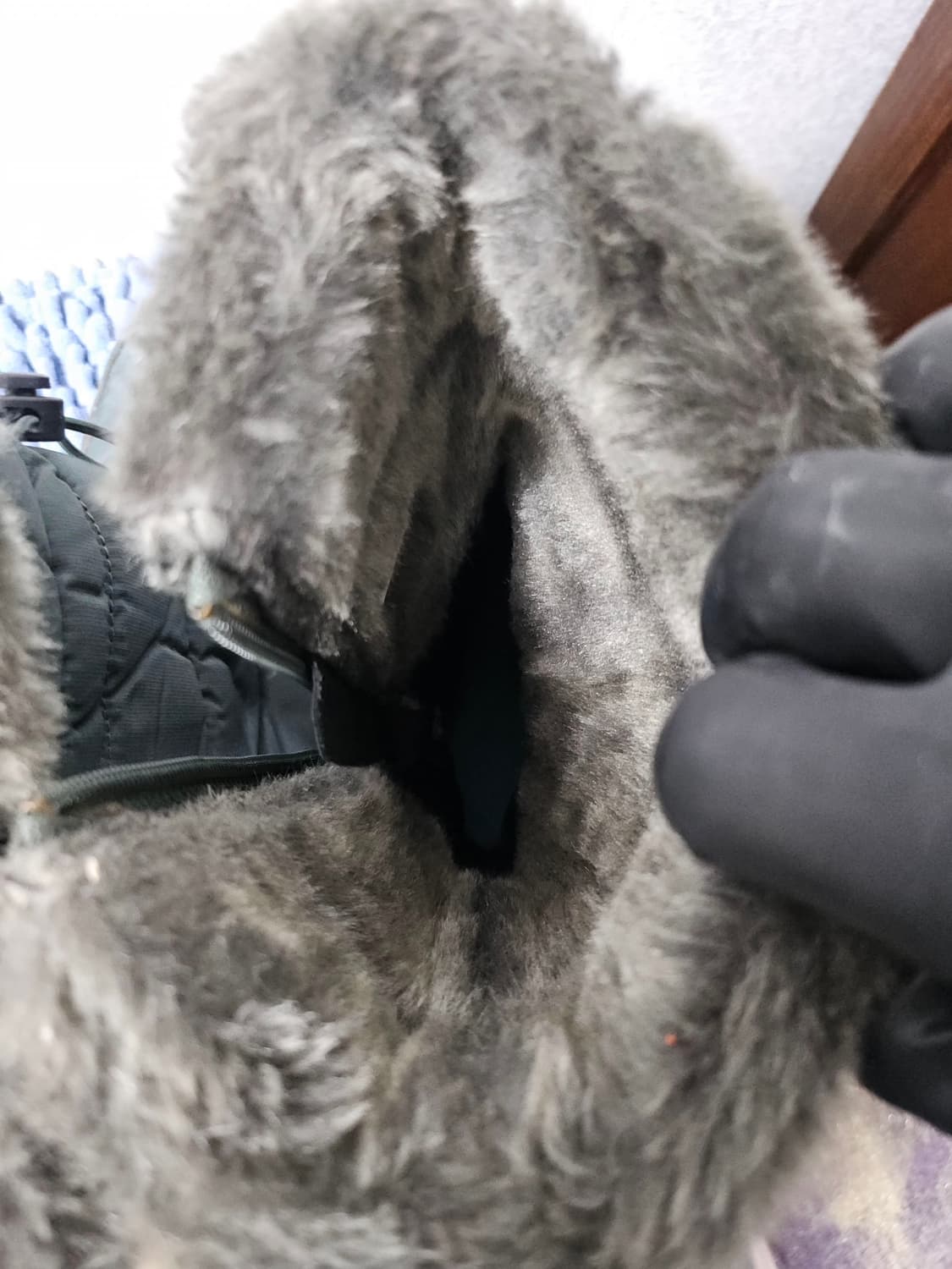 LECAF 여성 패딩 부츠 그린 퍼 장식  250 상품이미지8