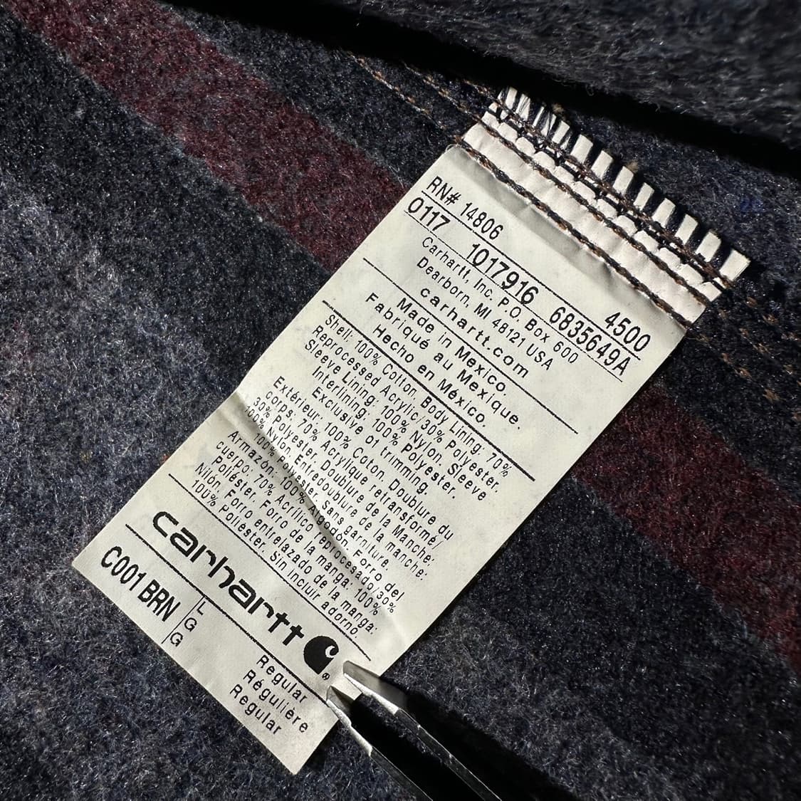 칼하트 블랭킷 라이닝 초어 코트 워크 자켓 상품이미지9