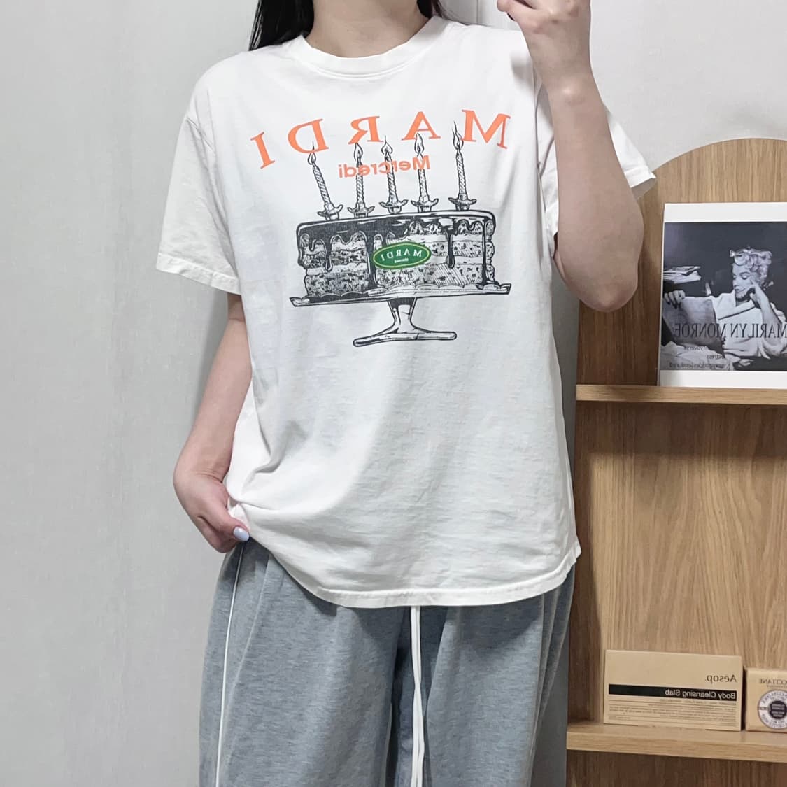 [정품] 마르디 메크르디 오렌지 프린팅 반팔티 [ ES ] 상품이미지1