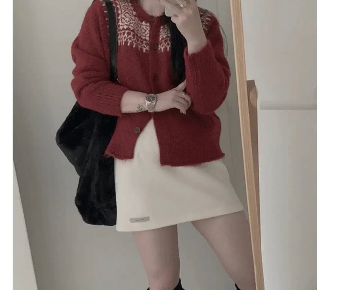 하비언니 자체제작 캐시미어 겨울 a라인 미니스커트 상품이미지2