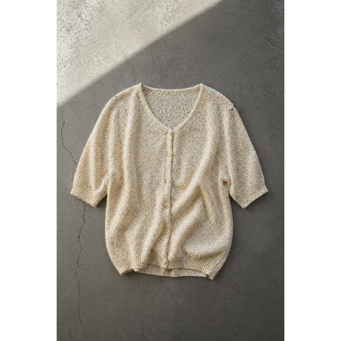 아이보리 가디건 반팔 티 상품이미지2