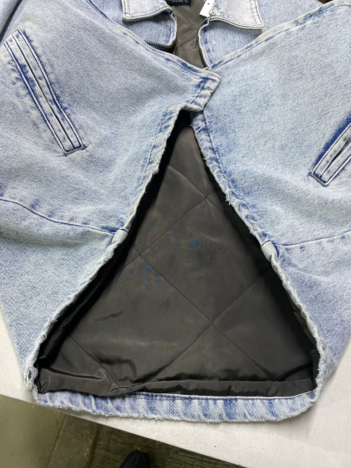 자라 데님 블루종 S실측L 상품이미지7