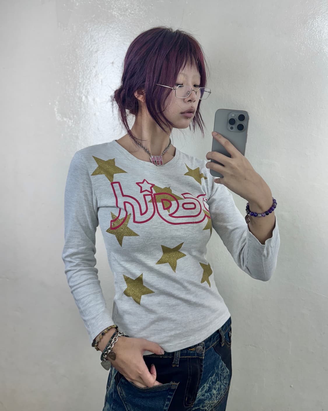 X-girl 스타 포인트 롱슬리브 상품이미지1
