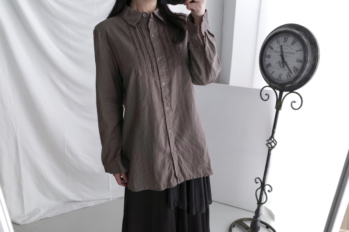 lace tuck shirt  상품이미지5