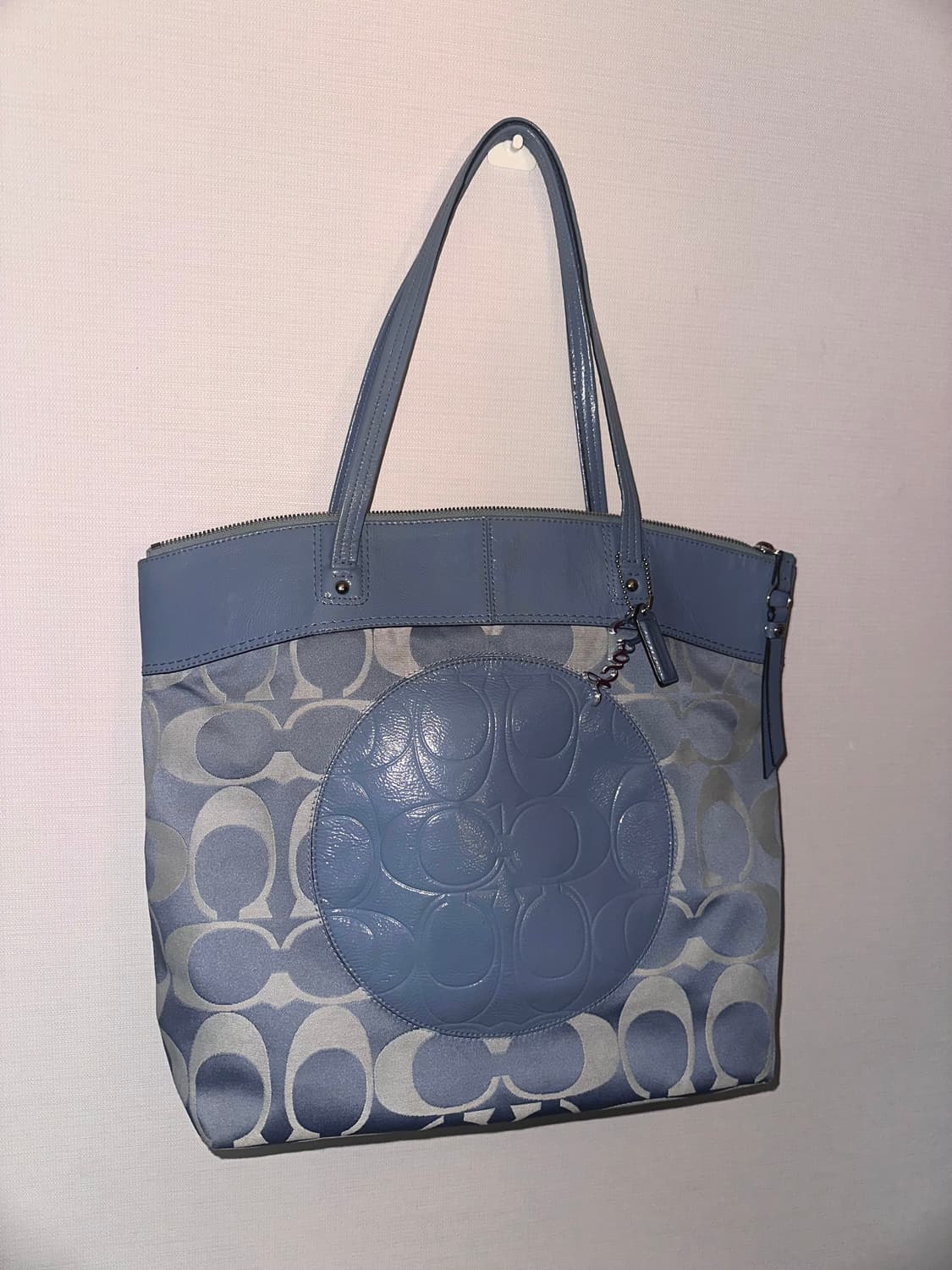 코치 빈티지 스카이블루 빅 숄더백 상품이미지2