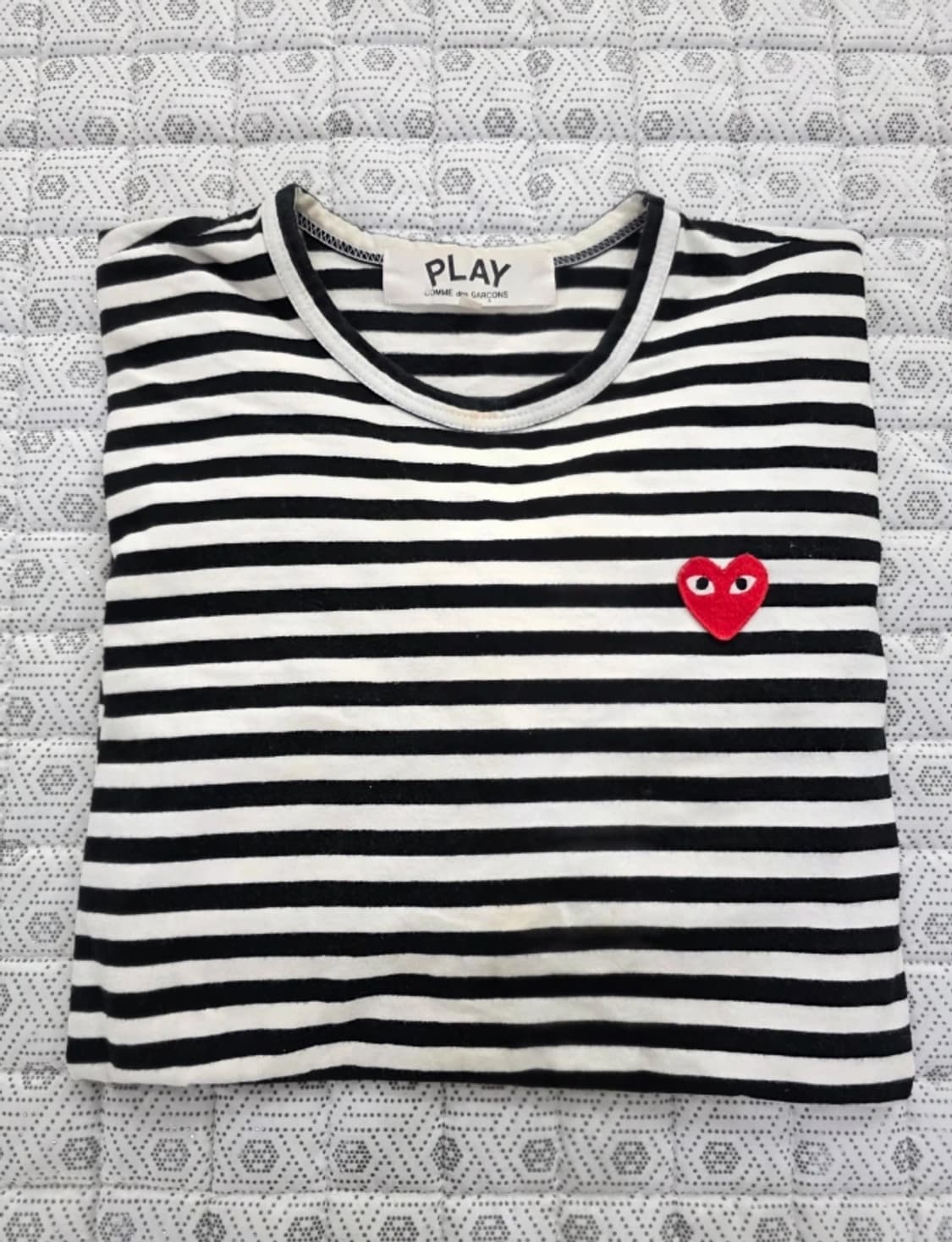 꼼데가르송 플레이 스트라이프 긴팔티 M 상품이미지5