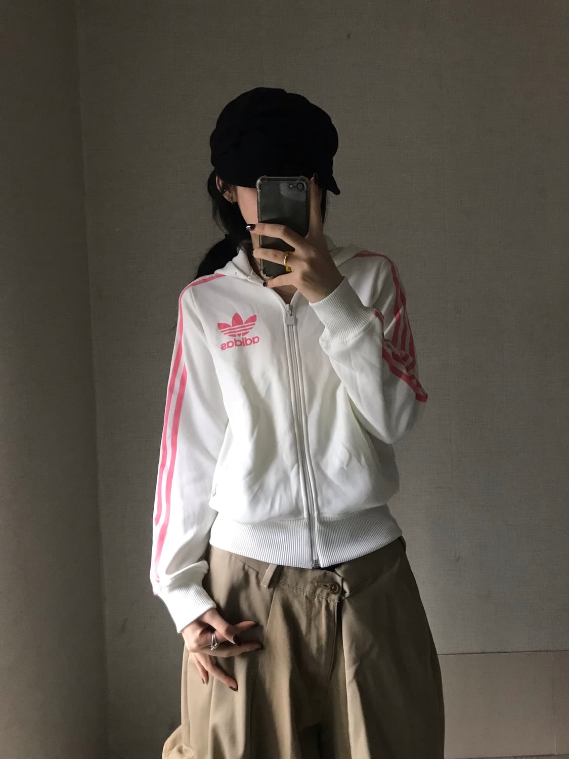 아디다스 00s 흰핑 플락 후드져지 상품이미지4