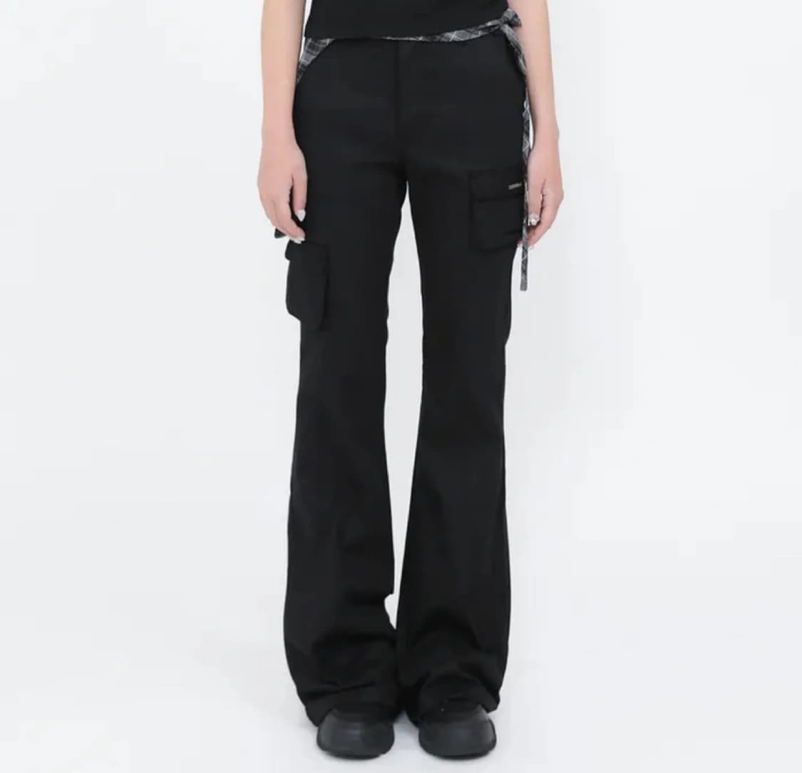 미세키서울 라인 포켓 카고 팬츠 블랙 상품이미지1