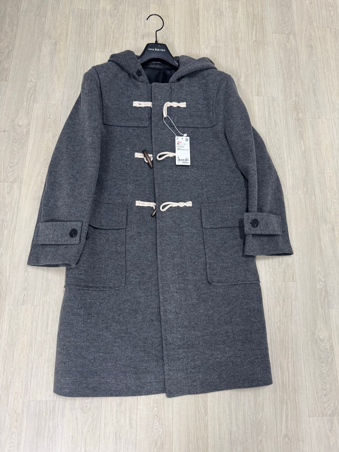 SPAO 멜란지 그레이 더플코트 S 상품이미지1