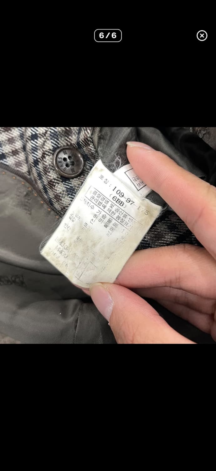 닥스 투버튼 체크 블레이저 상품이미지5