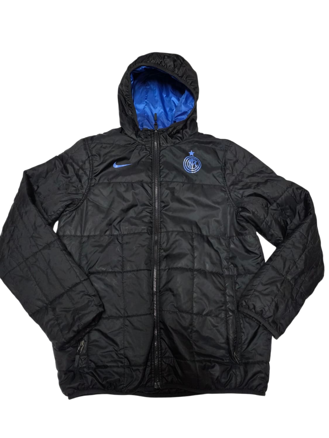 나이키 인터밀란 양면 경량 후디패딩 XL (실측 69/58) 블랙블루 상품이미지1