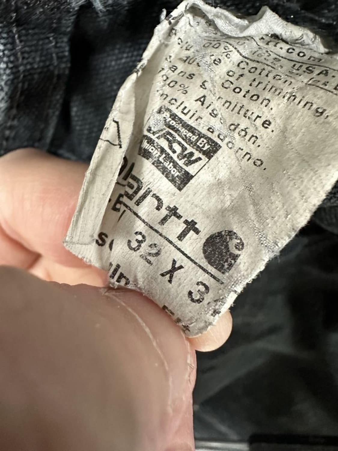 [32X34] CARHARTT B01BLK 더블니카펜터 워크데님팬츠 상품이미지6