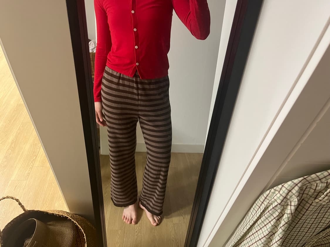 브라운 테리 팬츠 상품이미지1