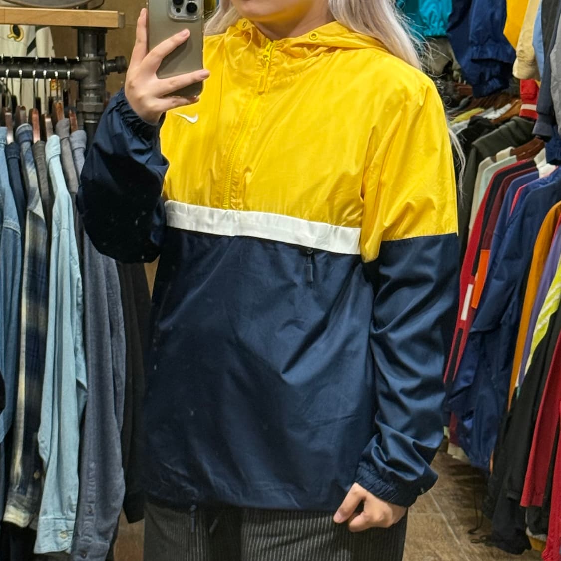 [HI] 나이키 바람막이 옐로우네이비 상품이미지4