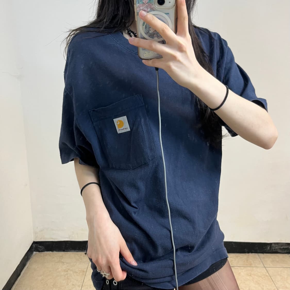 Carhartt navy t-shirt 상품이미지3
