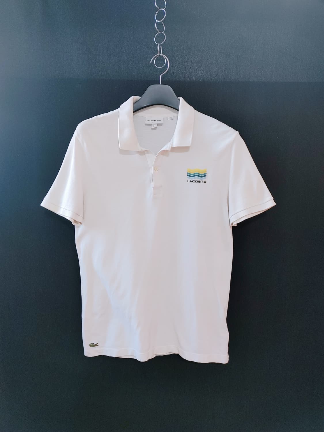 LACOSTE 라코스테 빈티지화이트 반팔카라티 상품이미지1