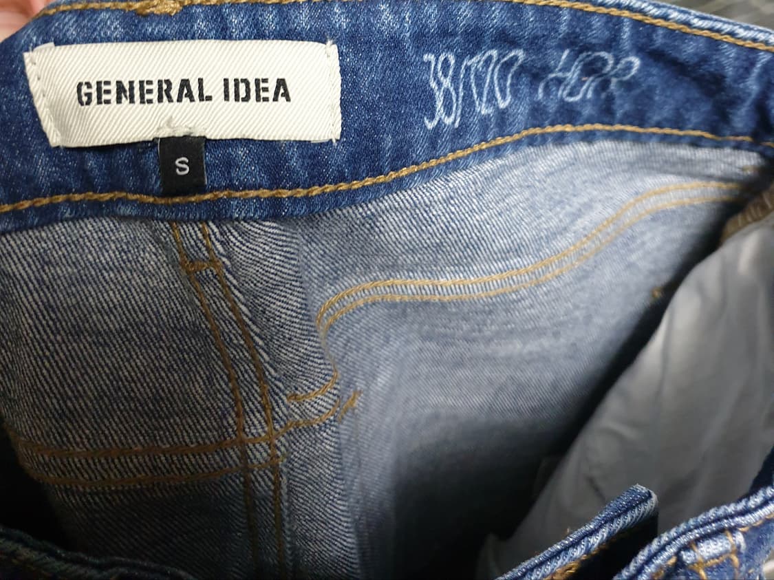 제너럴아이디어 세미와이드 데님팬츠 진청 (S) 상품이미지5