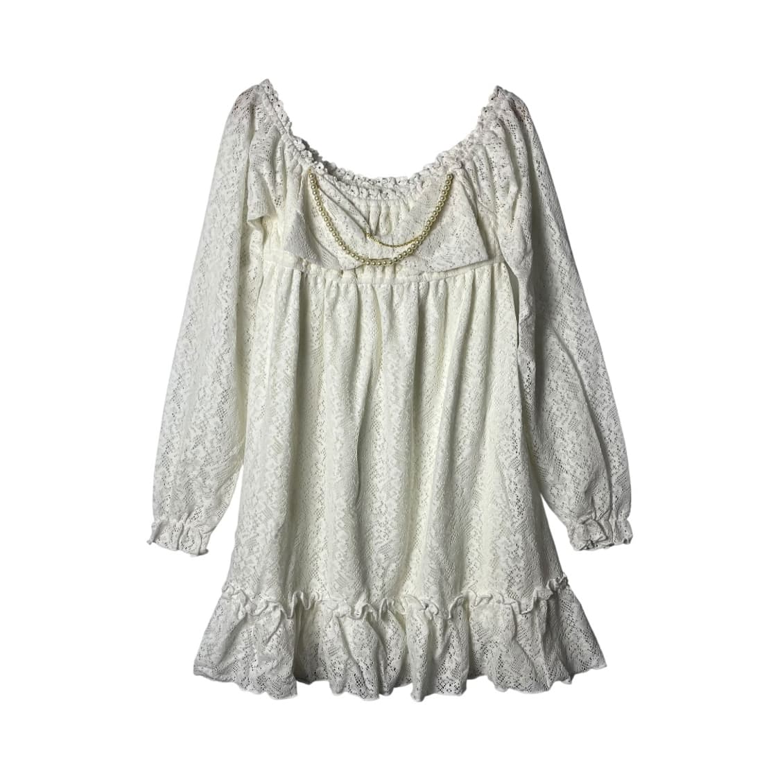 [LIZ LISA] 리즈리사 크로쉐 오프숄더 블라우스 상품이미지1