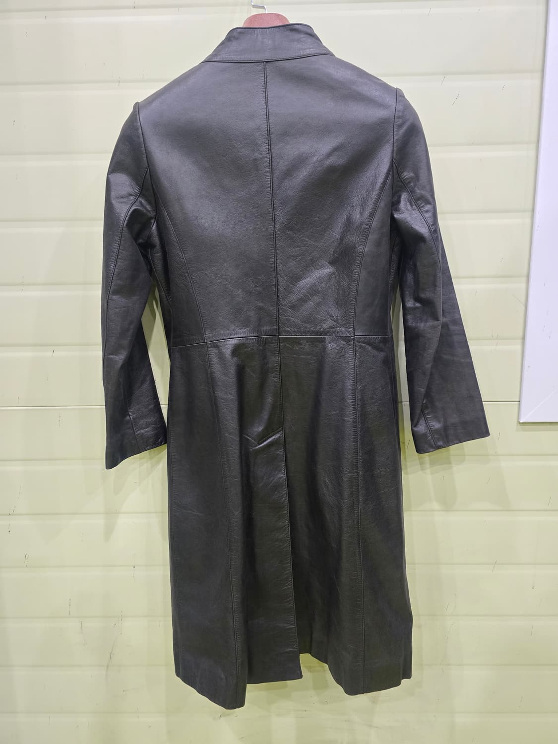 RAPISARDI 체크 안감 소가죽 코트 S 상품이미지8