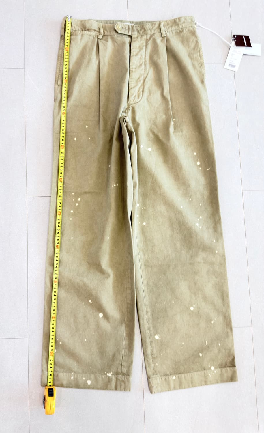 [4]26ss 오라리 가먼츠다이 원턱 치노팬츠 베이지 (와이드핏 상품이미지8