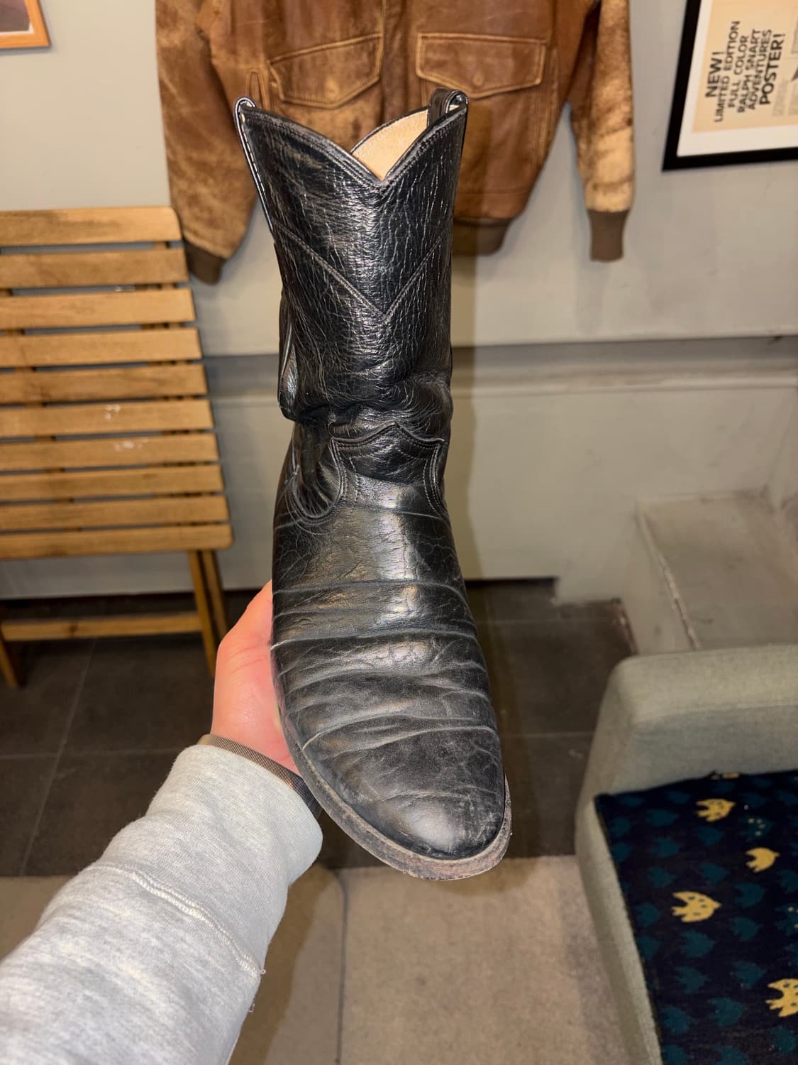 90’s Justin 3202 bullhide western boots 상품이미지6