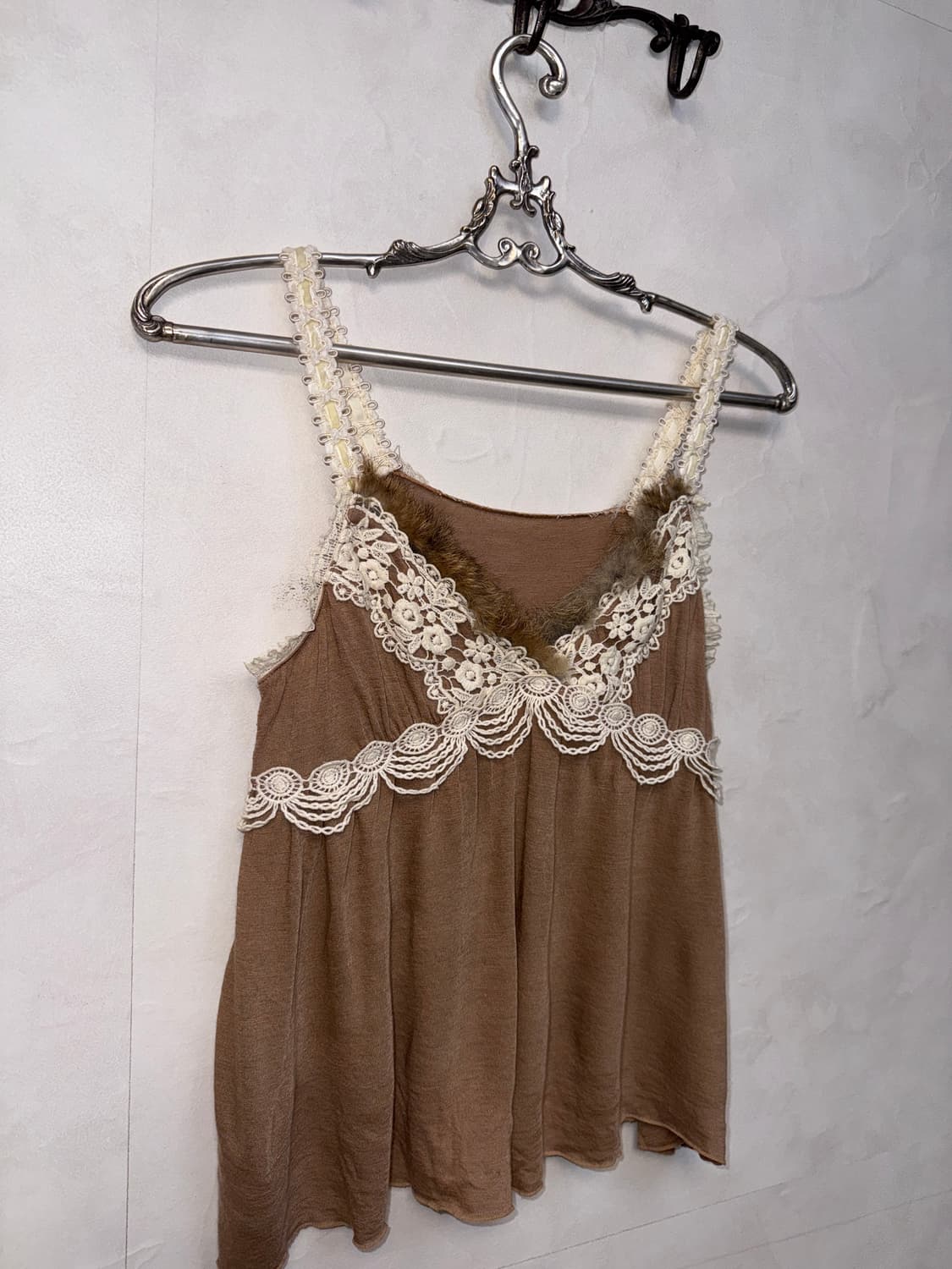 Ray Beams rabbit fur trimming sleeveless 상품이미지5