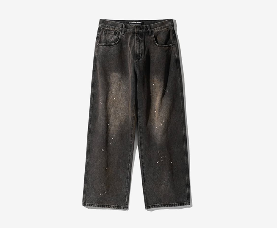 cord 페인티드 데님 팬츠 상품이미지1