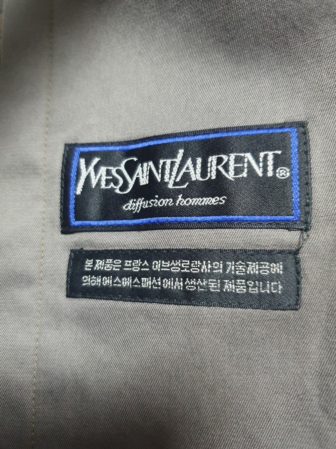 🧥🩶 YSL 클래식 싱글 코트 토프그레이 46 상품이미지8
