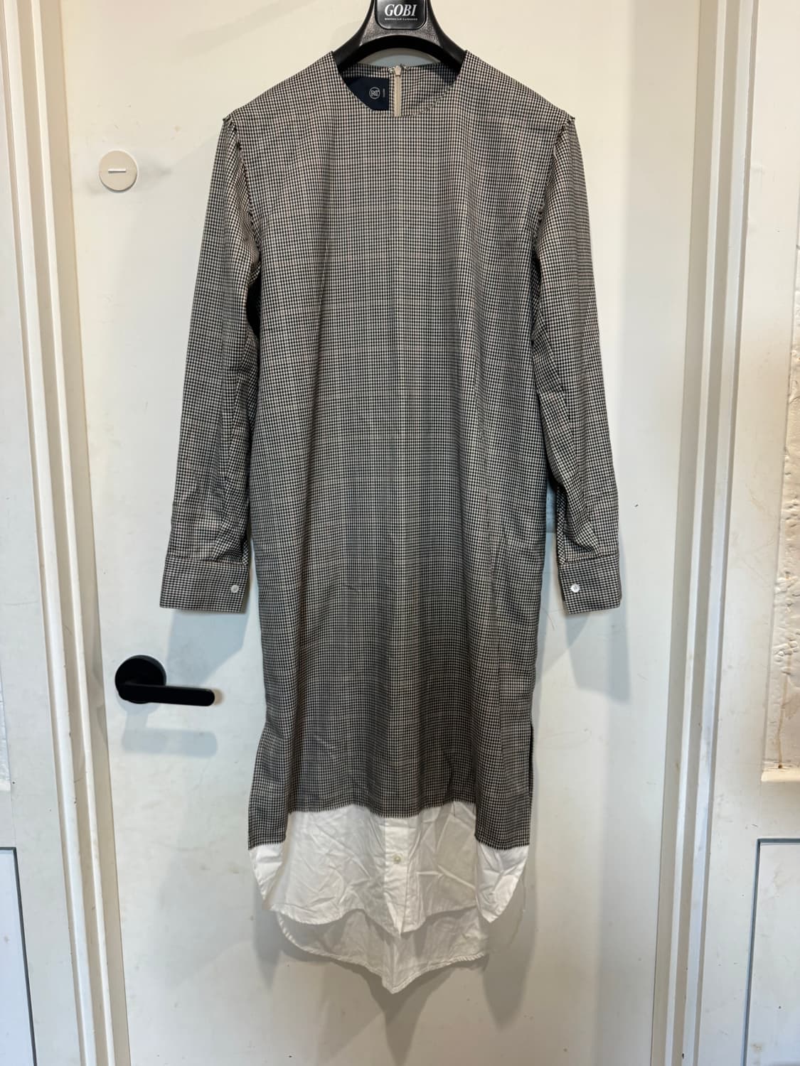 렉토 셔츠 레이어드 체크 롱드레스  상품이미지3