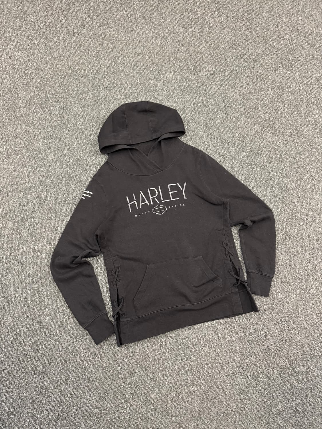 할리데이비슨 빈티지 여성 옆 트임 후드티 상품이미지1