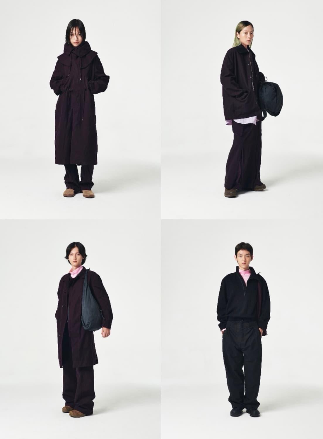 EE 누마레 GARMENT DYED 코트 wine 상품이미지3