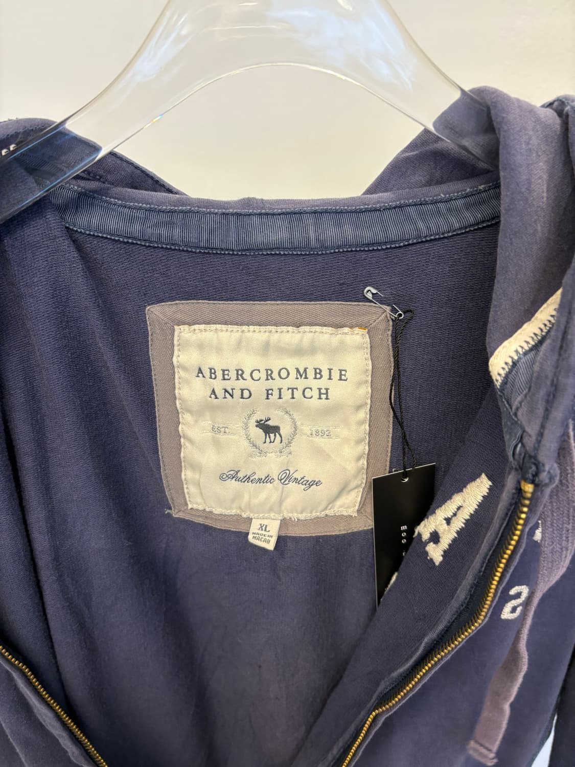 Abercrombie navy hood zip up 상품이미지7