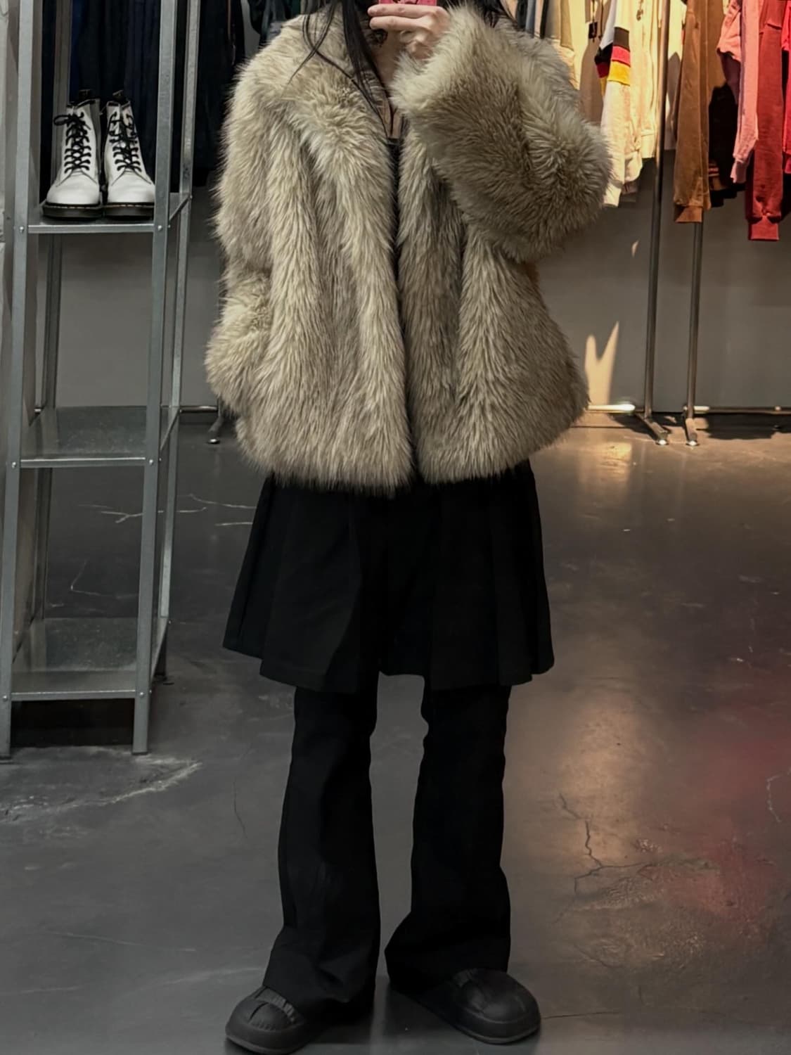 누즈 퍼 자켓 베이지 A3529 상품이미지1