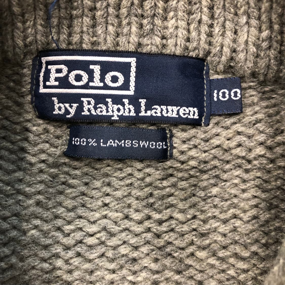 폴로 랄프로렌 램스울 90s 두산 숄카라 가디건 상품이미지7