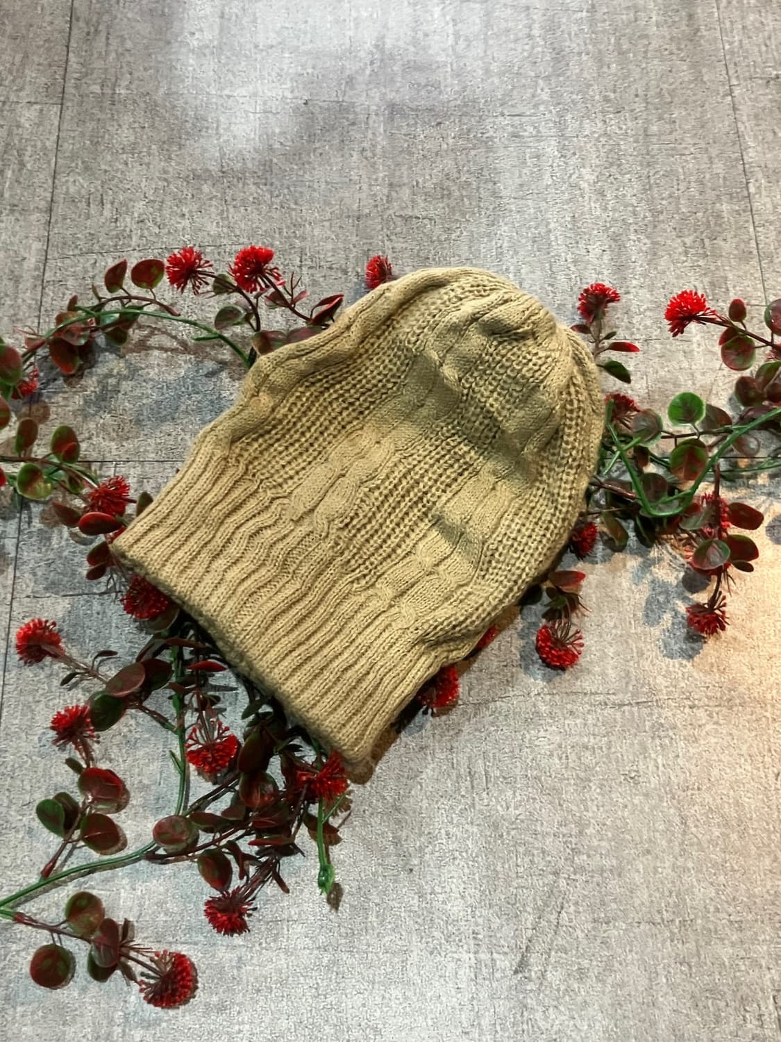 일본빈티지 핀터깔y2k 올드스쿨아메카지 너드남 롱비니 베이지 상품이미지1