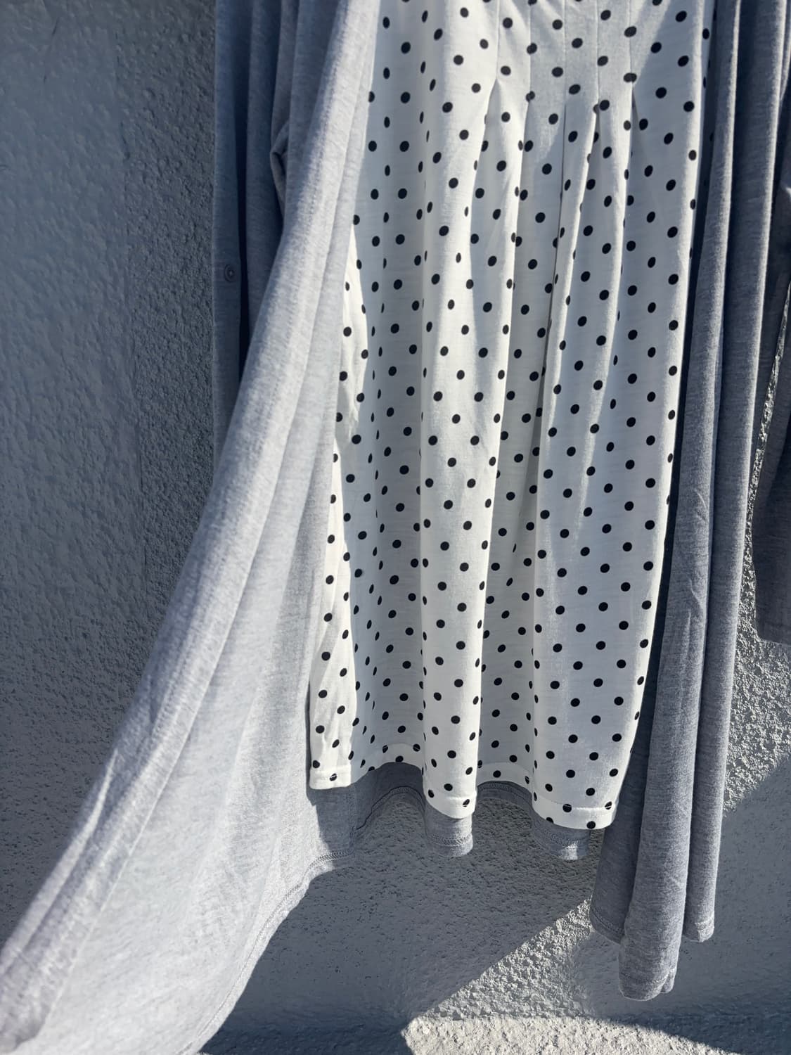 땡땡이 터크 가디건 레이어드 티셔츠 상품이미지4