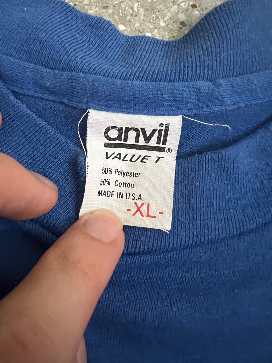 빈티지 made in usa anvil 코튼50폴리50 티셔츠 상품이미지2