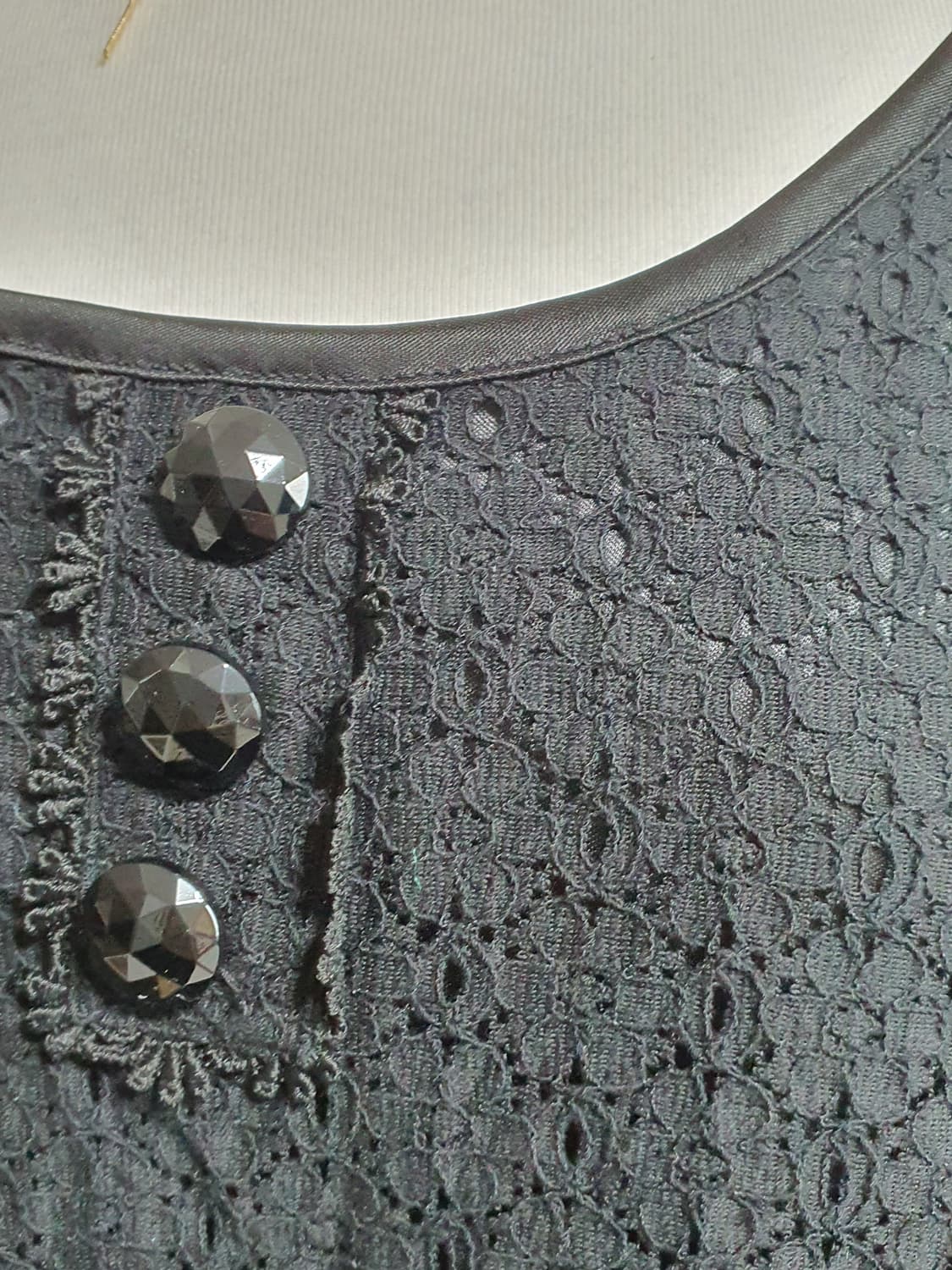 [일본빈티지] 모리걸 와구리 블랙 레이스 반팔 원피스 상품이미지5