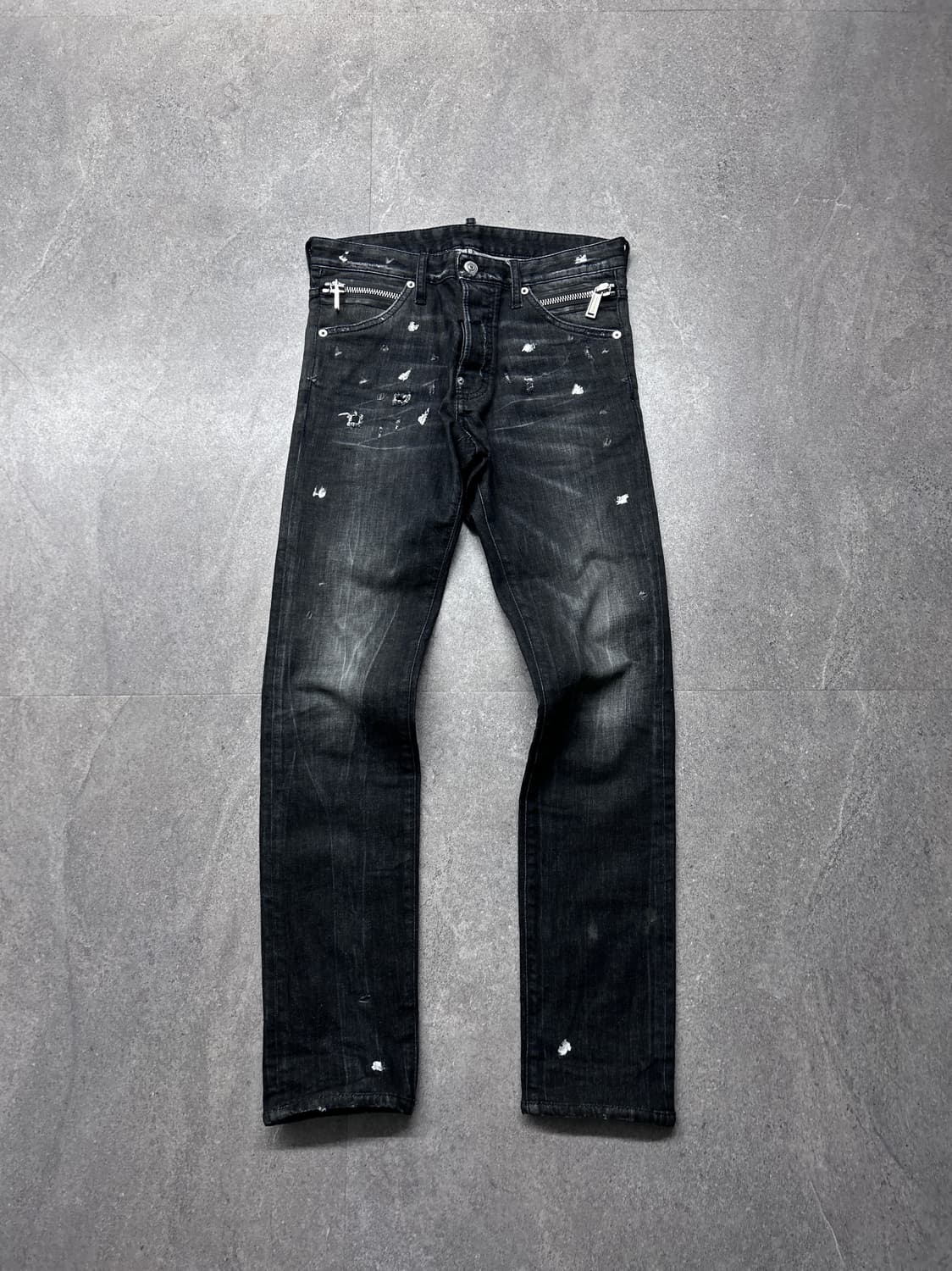디스퀘어드2 블랙 슬림 디스트레스드 데님 상품이미지1