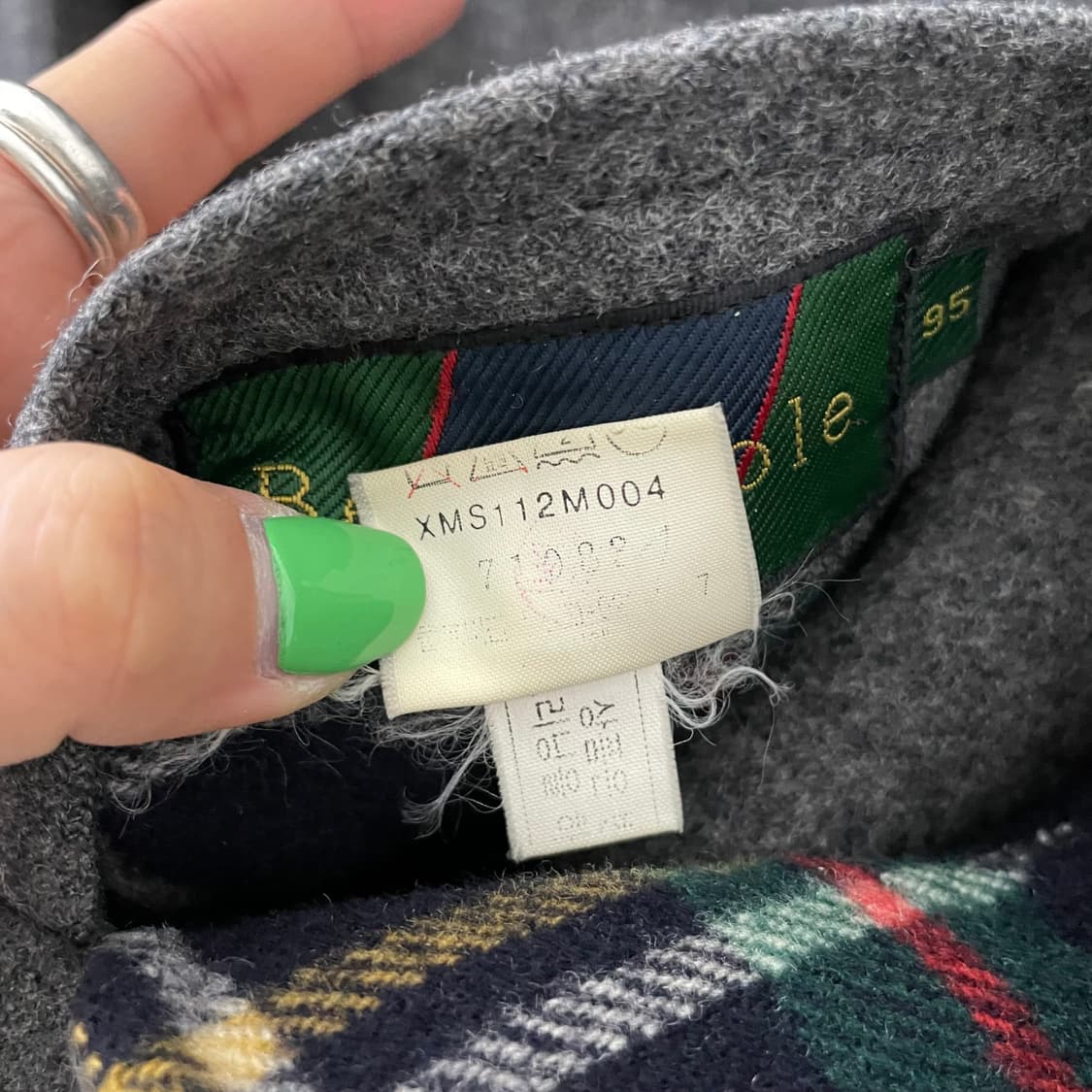 빈폴 체크 & 챠콜 리버시블 모직 자켓 상품이미지9