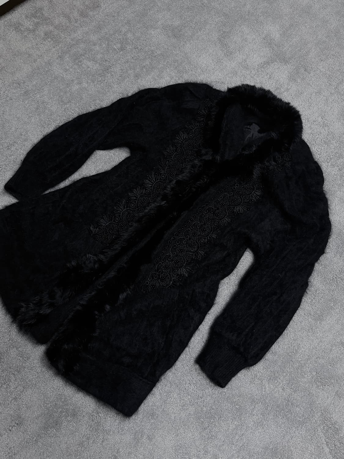Vintgae Dark gothic punk fur jacket 상품이미지2