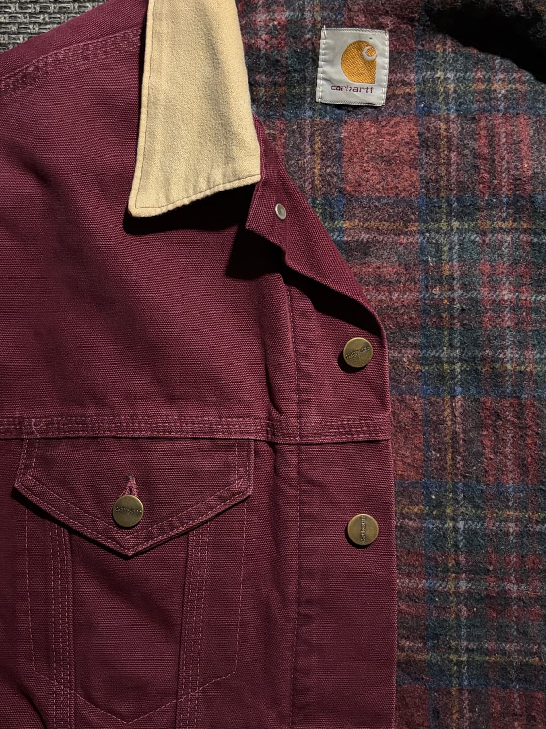 90s 칼하트 트러커 JB0946 WINE L USA🇺🇸 상품이미지8