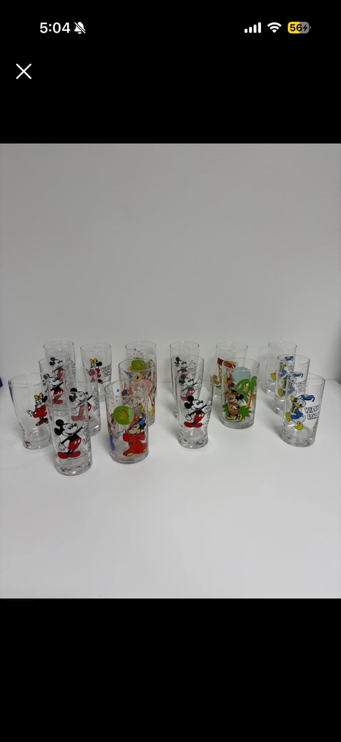 Vtg 빈티지컵 디즈니컵 유리컵 유리잔 상품이미지1