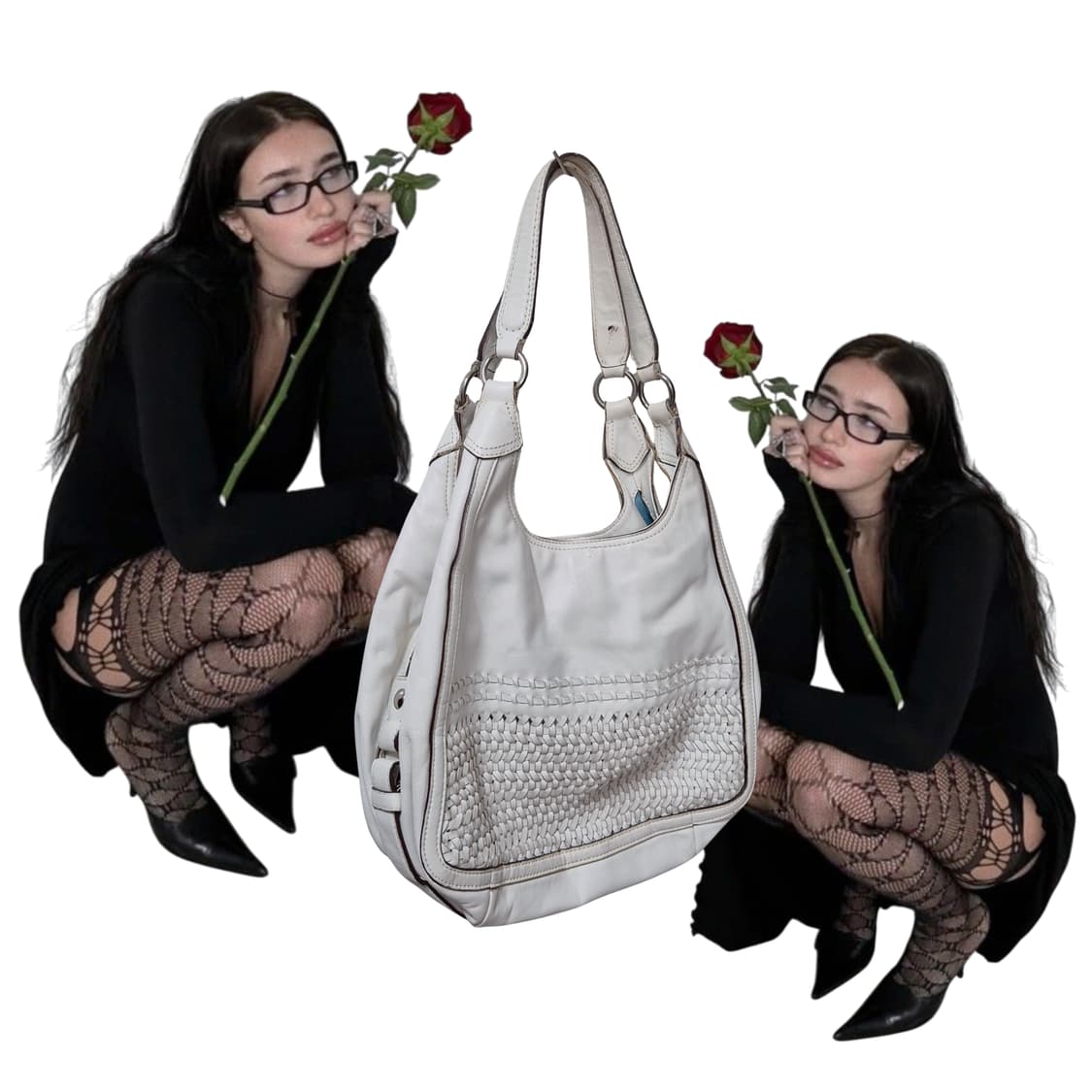 COACH white Ring buckle leather Bag 상품이미지2