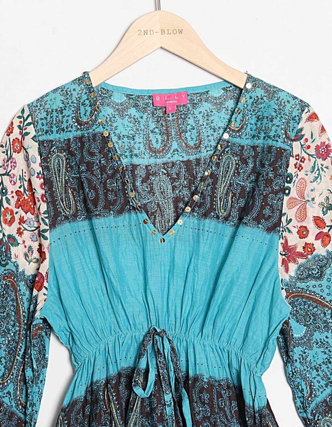O L L Y London 3/4 Sleeve Ethnic Blouse 상품이미지2