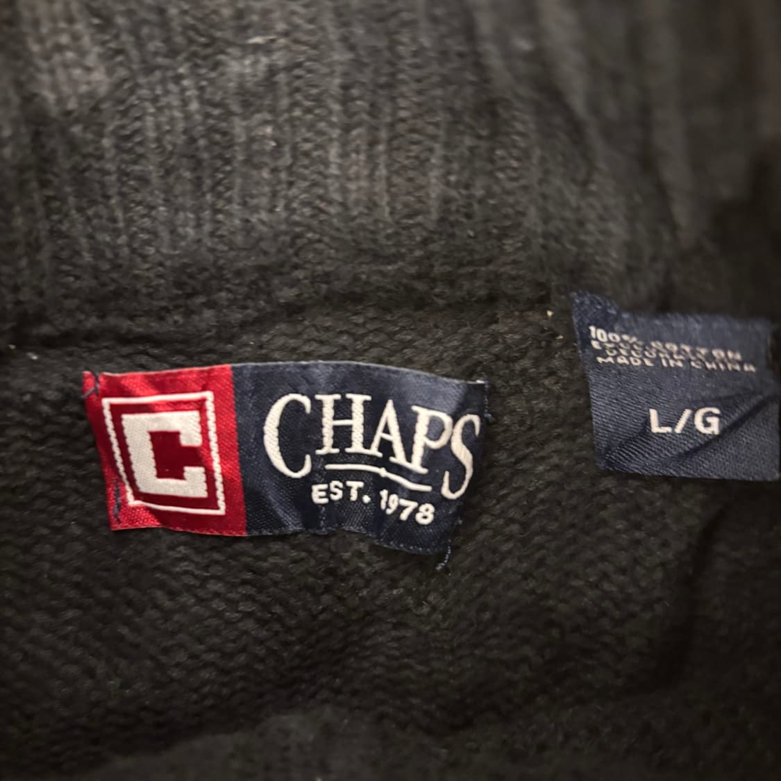 챕스랄프로렌 반집업 블랙 니트 상품이미지3