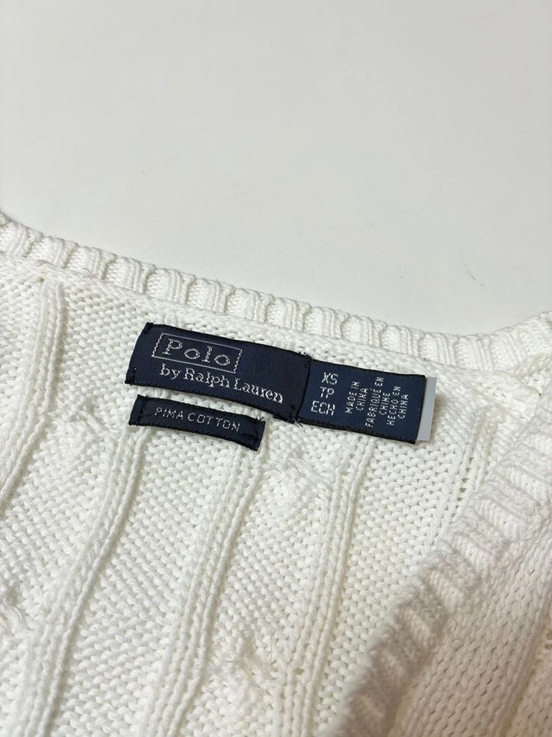 폴로 랄프로렌 화이트 탭 신형 꽈배기 니트 PN8120 상품이미지6