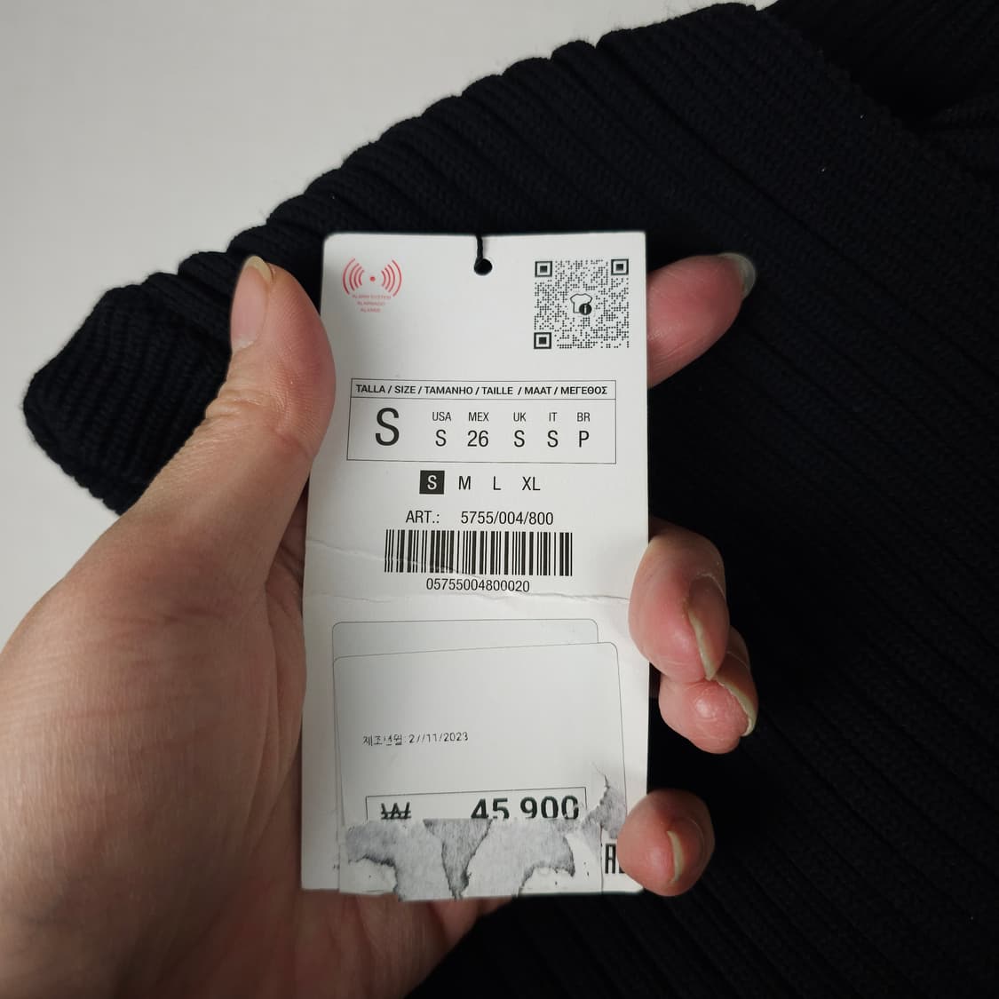 (새상품)자라 크롭 니트조끼 여성55사이즈  상품이미지4