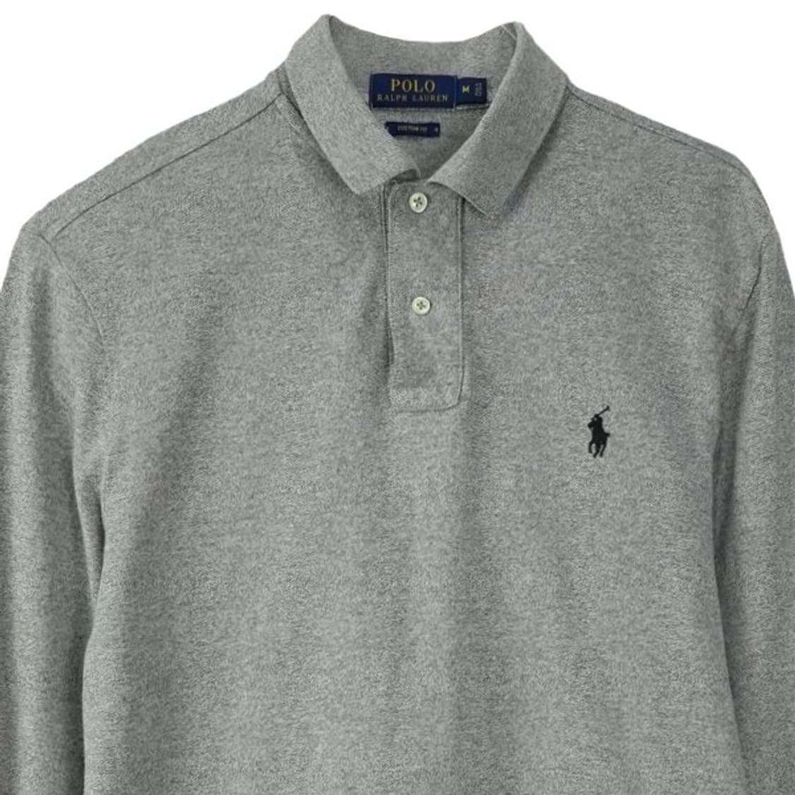 [폴로 랄프로렌] 포니 로고 자수 긴팔 카라티 그레이 M20158 상품이미지4