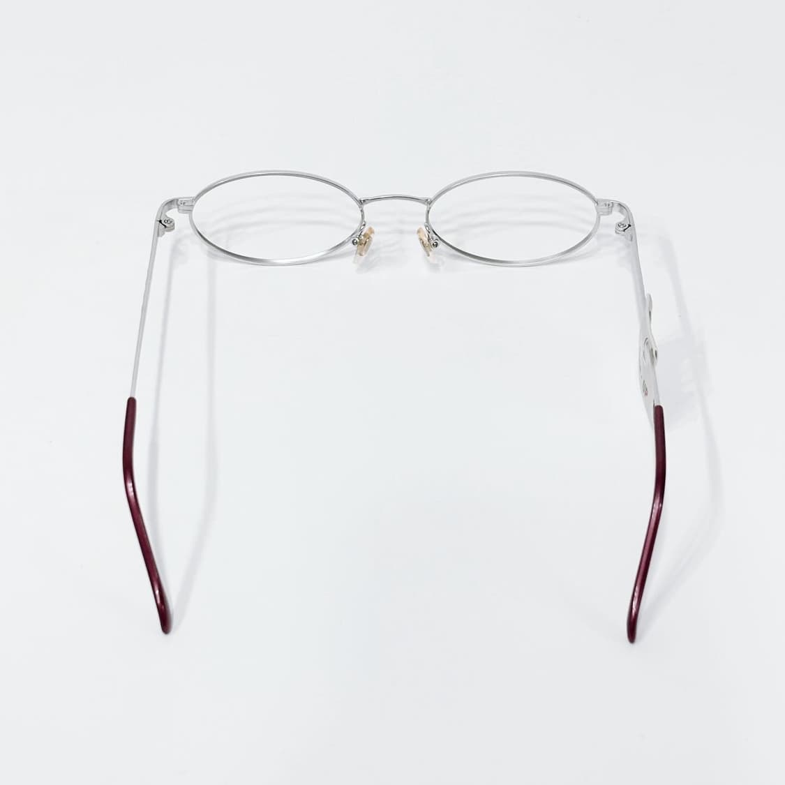 TOP 매트 실버 오벌 메탈 데드스탁 빈티지안경 상품이미지4